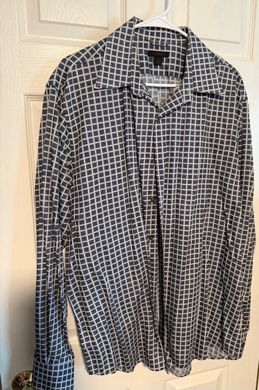 Express Long Sleeve check style button down shirt - Hong Kong- Men's XL
